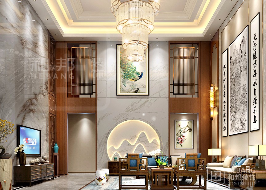 新中式別墅設(shè)計怎么搭配窗簾色彩？ 